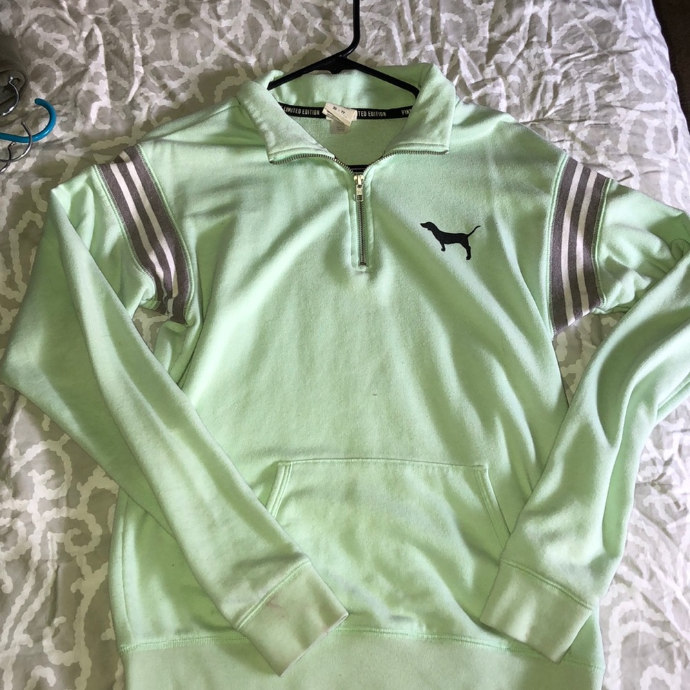 pink half zip